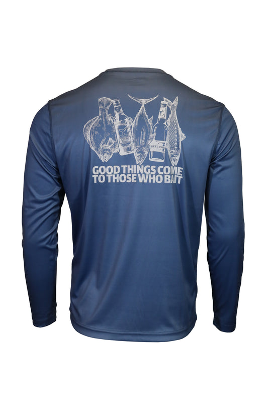 Sun Caster Performance Crewneck "Fish and Beer"