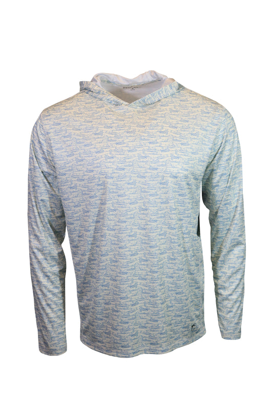 Sun Caster Performance Hoodie "Seamless Fish"